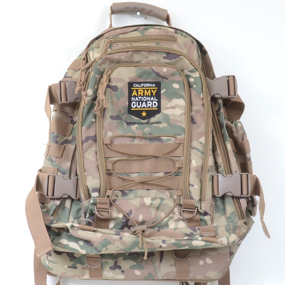 California Army National Guard Military Tactical Expandable Backpack Camouflage